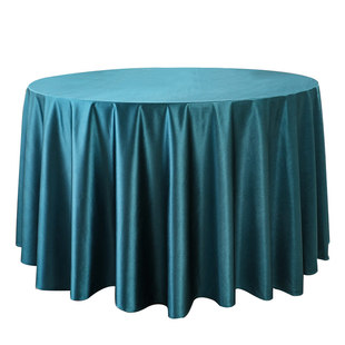 酒店饭店餐厅大圆桌桌布餐桌布布艺圆形家用台布防水防油免洗防烫
