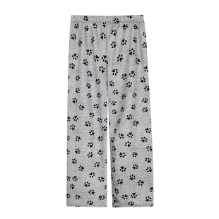 羊羔绒加绒加厚猫爪格子裤休闲裤女秋冬宽松直筒居家裤子棉裤睡裤