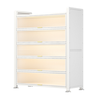 家用钢制书柜儿童书架落地一体收纳柜子防尘手办展示痛柜杂储物柜