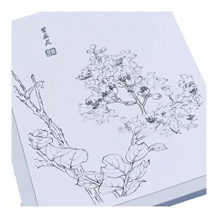 满庭芳华 工笔白描百花画谱 国画工笔画线稿集 线描画集 画画入门自学零基础画画书 白描花卉图鉴 新华书店正版书籍
