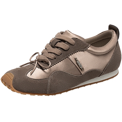 MIO米奥女鞋缎面拼接德训鞋2026春新款蝴蝶结休闲薄底复古阿甘鞋