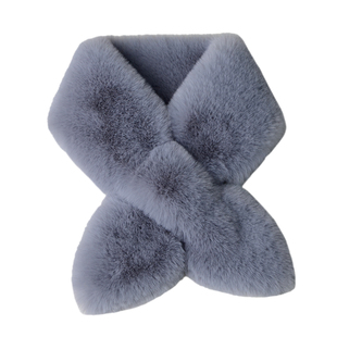 獭兔毛围巾女冬季加厚保暖双面百搭脖套护颈仿皮草懒濑兔毛绒围脖