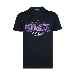 Dsquared2二次方男logo印花全棉短袖T恤男士2025年夏季新款XY推广