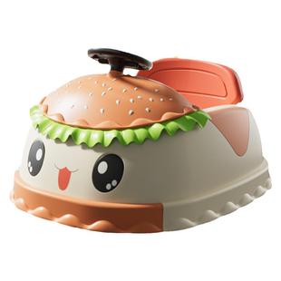 儿童电动车汉堡碰碰车男女小孩男宝宝四轮汽车可坐人遥控玩具车