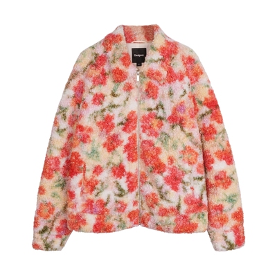 Desigual【博主同款】仿羊羔绒保暖花卉宽松女士外套