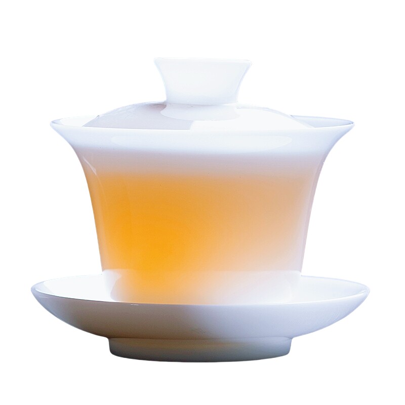德化白瓷冰种冻玉瓷盖碗茶具