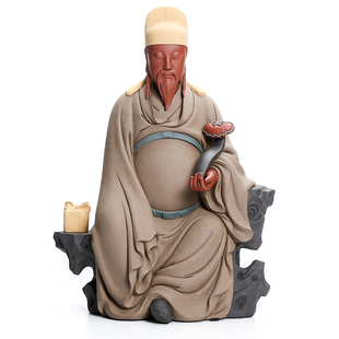 久造陶瓷文昌帝君神像摆件文曲星君像家用供奉客厅书房装饰品摆设