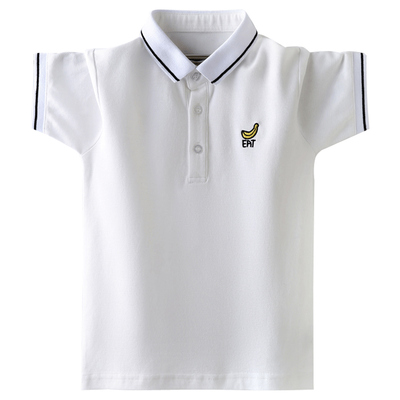 男童短袖夏装新款白色上衣PoLo衫