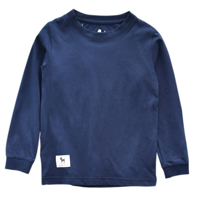 纯色基础百搭全棉圆领长袖t恤