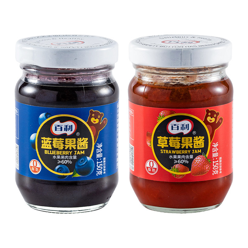 百利蓝莓草莓酱涂抹面包果酱150g