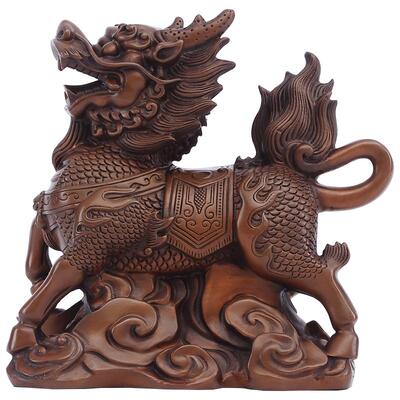 紫铜《麒麟》摆件一对礼品摆件