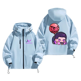 捷风无畏契约周边联名植物大战游戏夹克冲锋衣外套冬鸭绒羽绒服男