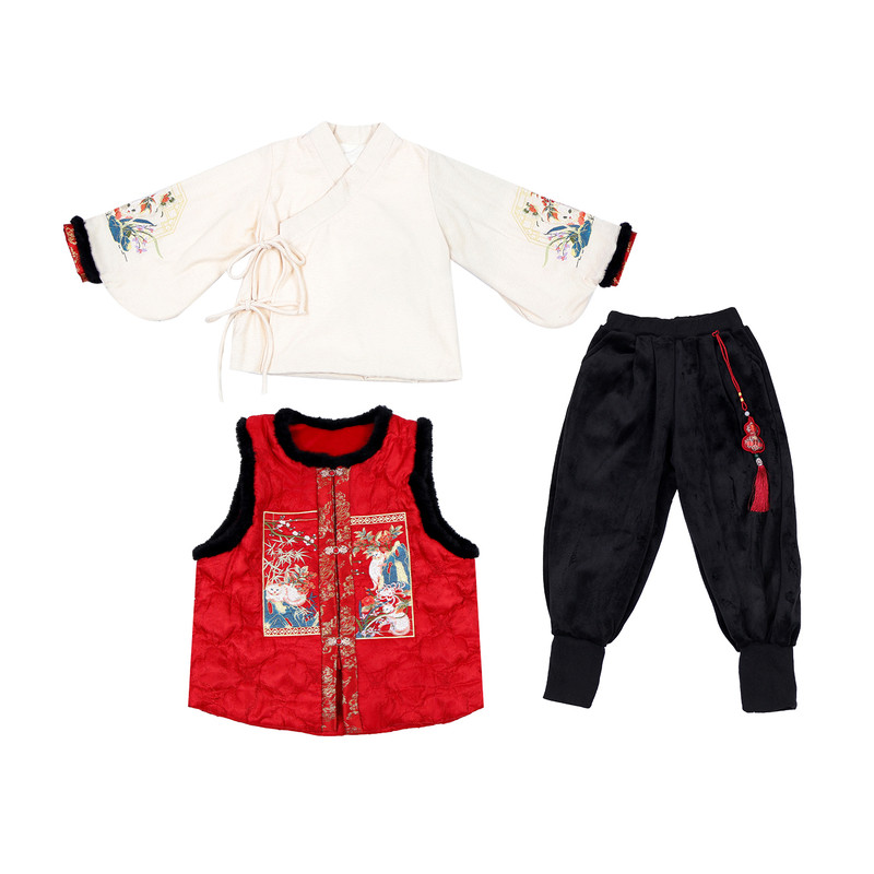 新年儿童服装新中式男童汉服冬装