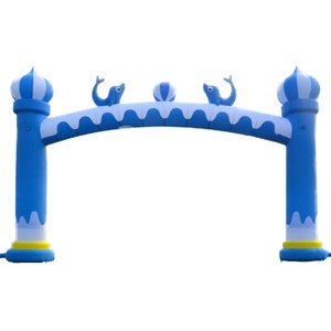 圆形充气帐篷 充气行走固定卡通气模拱门 彩虹门气模 婚庆用品