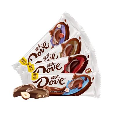 德芙丝滑牛奶巧克力43g*8条榛仁巴旦木香浓黑巧摩卡果仁排块零食