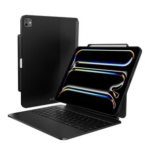 适用2025款M5苹果iPad Pro11寸妙控键盘10.9伴侣壳12.9轻薄防弯13保护单后壳air7/6/5笔槽防摔套磁吸mageasy