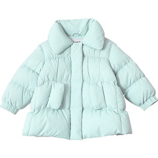 康衣儿女宝宝羽绒服中长款加厚冬季新款儿童装羽绒服小童外套