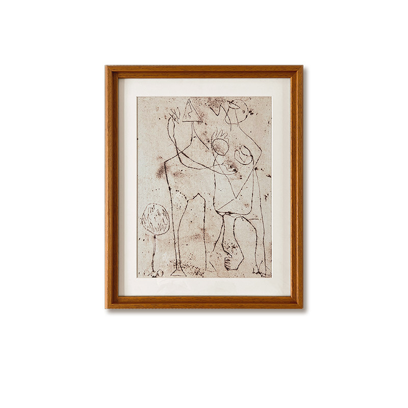 木吉法式中古画客厅沙发卧室装饰画高级一点的艺术实木框画复古