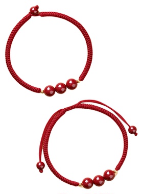 本命年红绳手链女红手绳转运珠