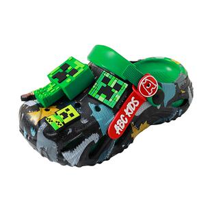 我的世界儿童洞洞鞋男童拖鞋夏季新款男孩凉鞋大童青少年沙滩鞋潮