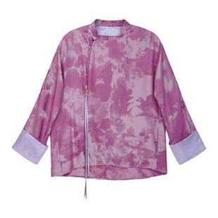 JINYU矜羽（帝弓）新中式中国风倪妮同款长袖扎染工艺衬衫