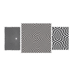 学校社区心理工作咨询室家居装饰挂画创意抽象方形错觉双关挂图