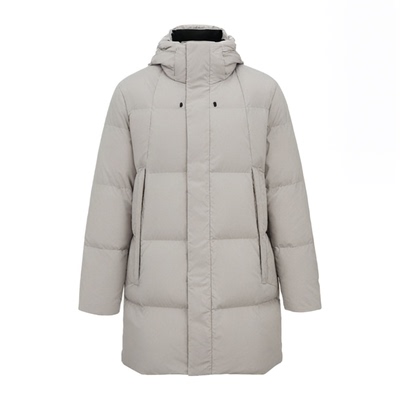 羽物连帽中长羽绒服加厚保暖