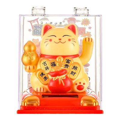 太阳能招财迷你猫自动摇手摆件