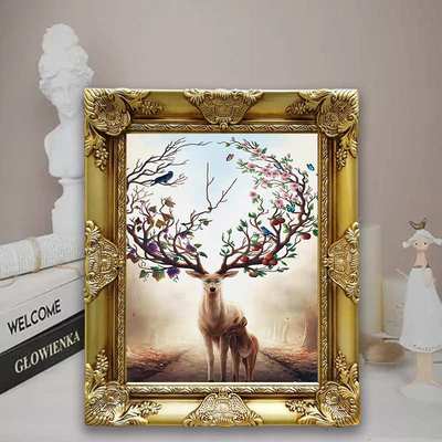 欧式摆台小相框实木可定做尺寸美式装饰框A4纸营业执照装裱相片框