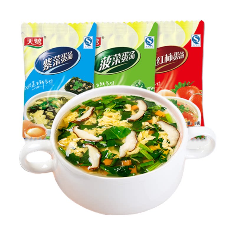 天鹭冻干锁鲜速食蛋花汤多口味