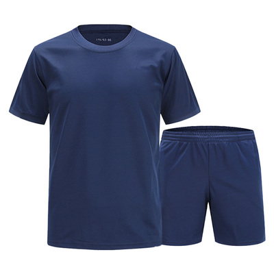 速干圆领男消体能服短袖套装夏
