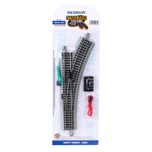 百万城HO比例仿真金属铁路轨道火车模型铁轨镍合金左右道岔配件