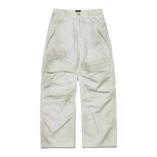 MNGU 23SS RACING 做旧奶油水洗褶皱结构赛车工装裤巴黎平替dirty