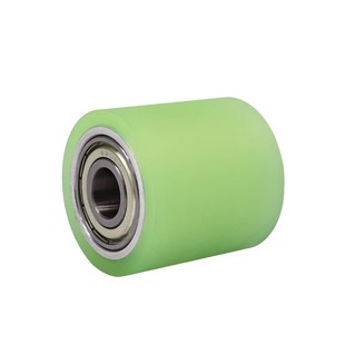 现货聚氨酯铝芯包胶滚筒双轴承无动力滚轮托辊耐磨胶辊PU包胶滚轮