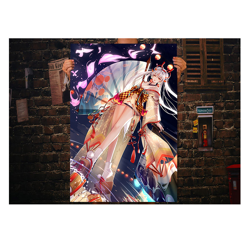 阴阳师不知火阿修罗帝释天花鸟卷现代装饰画