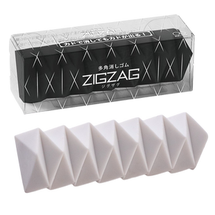 日本太阳星SUN-STAR 45尖角细节多角橡皮ZIGZAG创意细节细小字体细部修改美术制图绘画擦拭儿童学生用橡皮擦