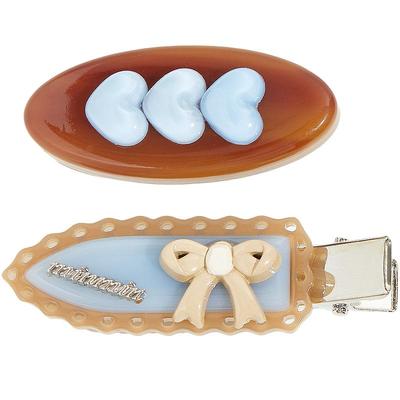 兰诺蝴蝶结爱心醋酸发夹女