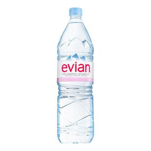 法国进口依云evian矿泉水1.5L*6/1500ml瓶天然纯净水弱碱性水整箱