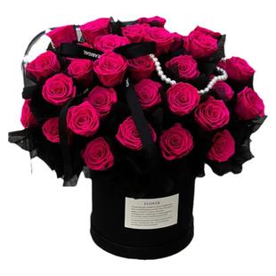 弗洛伊德永生花香皂花抱抱桶实用仿真玫瑰花束送闺蜜毕业生日礼物