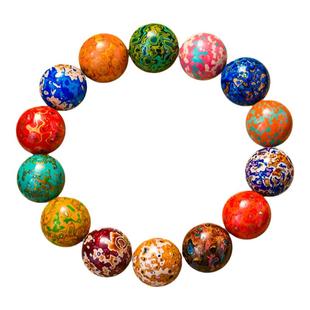 普琳丝文玩天然7A+珍藏级印尼苏拉威西岛大漆多宝圆珠手链手串