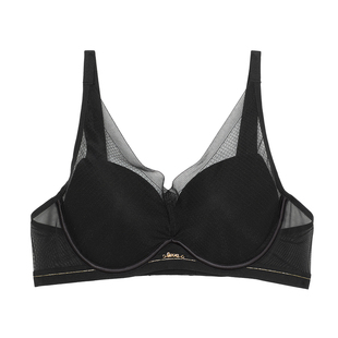 梧桐本色文胸无痕闪光网纱舒适亲肤透气聚拢有型薄款上托侧收内衣