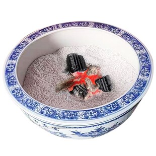 冬天家用炭火盆烤火珍珠岩保温沙填充隔热不锈钢柴火锅灶台专用沙