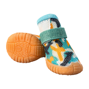 狗狗鞋子软底甩不掉中小型犬比熊柯基外出遛弯脚套透气防掉宠物鞋