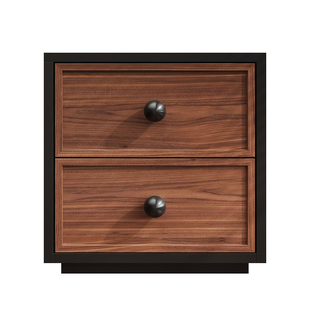 盛耐钢制中古风床头柜卧室家用环保铁皮床边斗柜收纳储物柜收纳柜