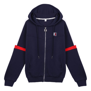 白色连帽卫衣女春秋2026年新款春季爆款洋气上衣时尚拉链开衫外套