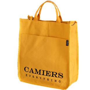 手提袋上班帆布A4文件袋学生饭盒包出门时尚产检收纳袋子可斜挎包