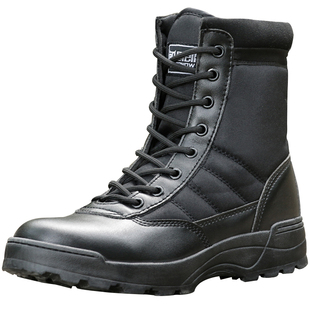 战靴男作战靴春夏作训高帮透气户外鞋子超轻战术保安陆战轻量军迷