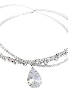 张含韵派对超闪水钻头饰两用项圈