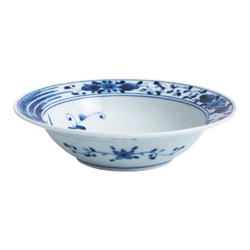 蓝凛堂深盘汤盘青花福字日式家用