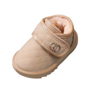 冬季儿童雪地靴男童短靴1一3岁女童棉鞋加绒加厚宝宝鞋子冬款防滑